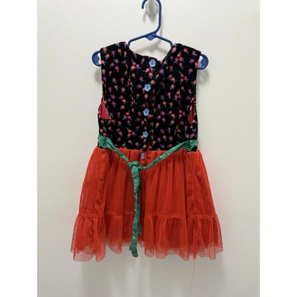 Matilda Jane Girls Caroling Away Top Red Tulle Holiday Christmas Size 4‎
